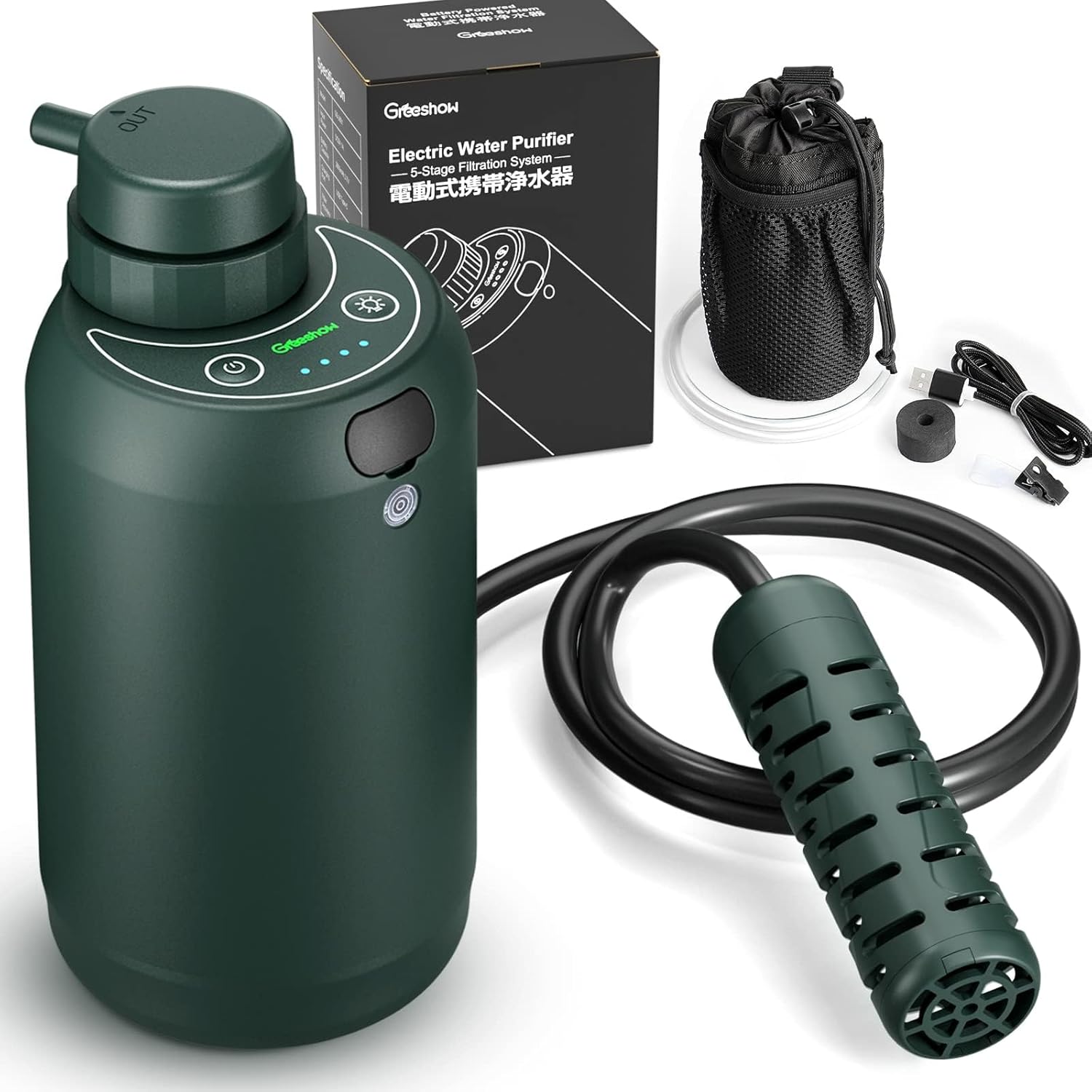 Greeshow 携帯浄水器 濾過器 電