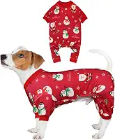 Pijamas de Natal para cães roupas de cachorro fantasias de cachorro elástico engraçado fantasia de cachorro pijama para cães médios (M)