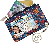 Vista 43 de Carteras pequeñas de cuero delgado para mujeres, tarjetero, cartera, monedero con llavero beige (B-Beige)