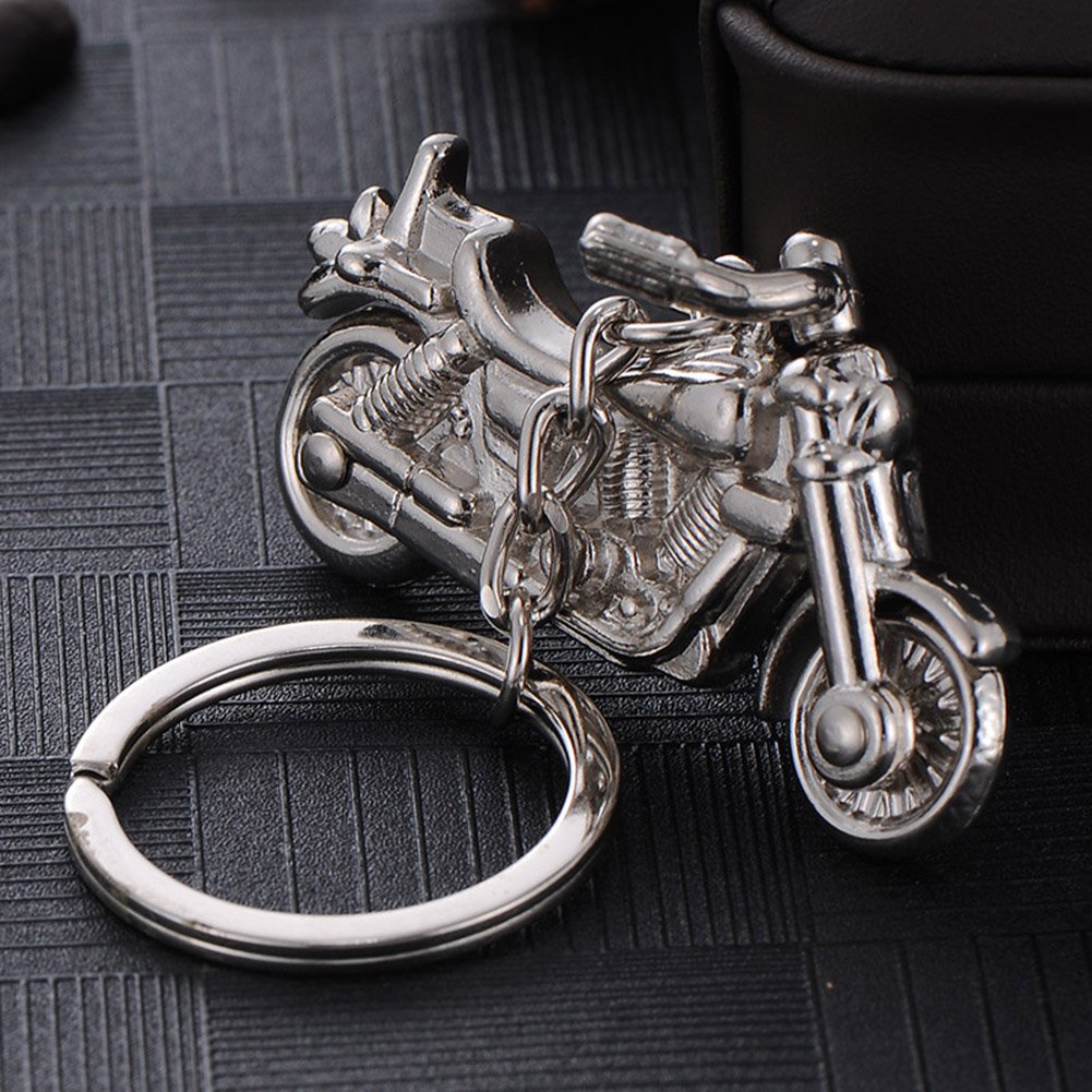 EASYAMotorcycle Key Ring Pendant/Purse Ornament Keychains Key Ring,Grey