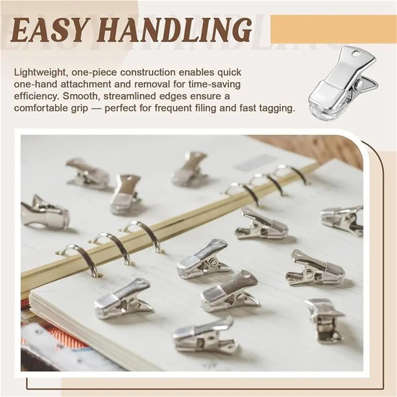 Pinzas Ropa Clips de cocodrilo pequeños Metal Plateado compatibles con Ap-For Crafts, 100 Uds., Correas Goma Antideslizantes