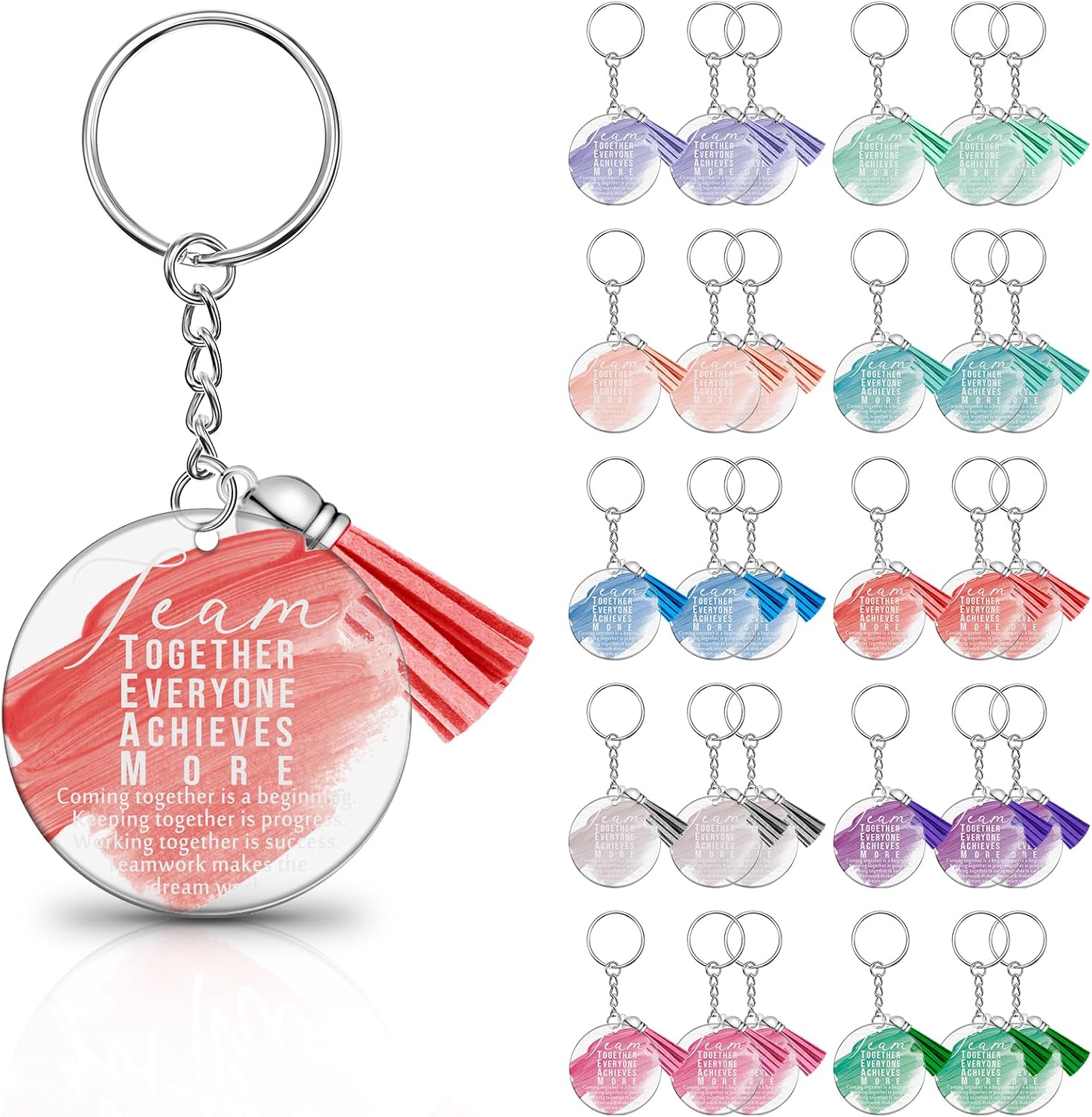Chunful 30 Pcs Inspirational Keychains Acrylic Employee Gifts