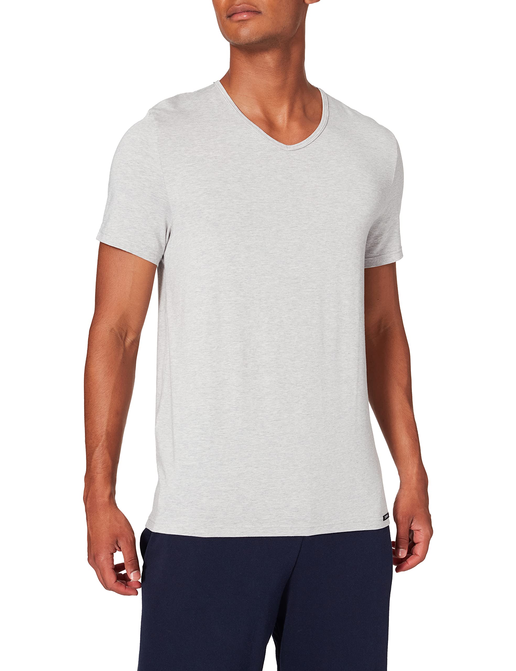 Camiseta de pijama Modal Skiny para hombre con cuello en V de tacto premium 5