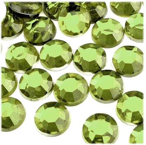 Miniatura 7 de The Crafts Outlet 144 diamantes de imitación redondos de 0.630 in - parte trasera plana rojo rubí rojo