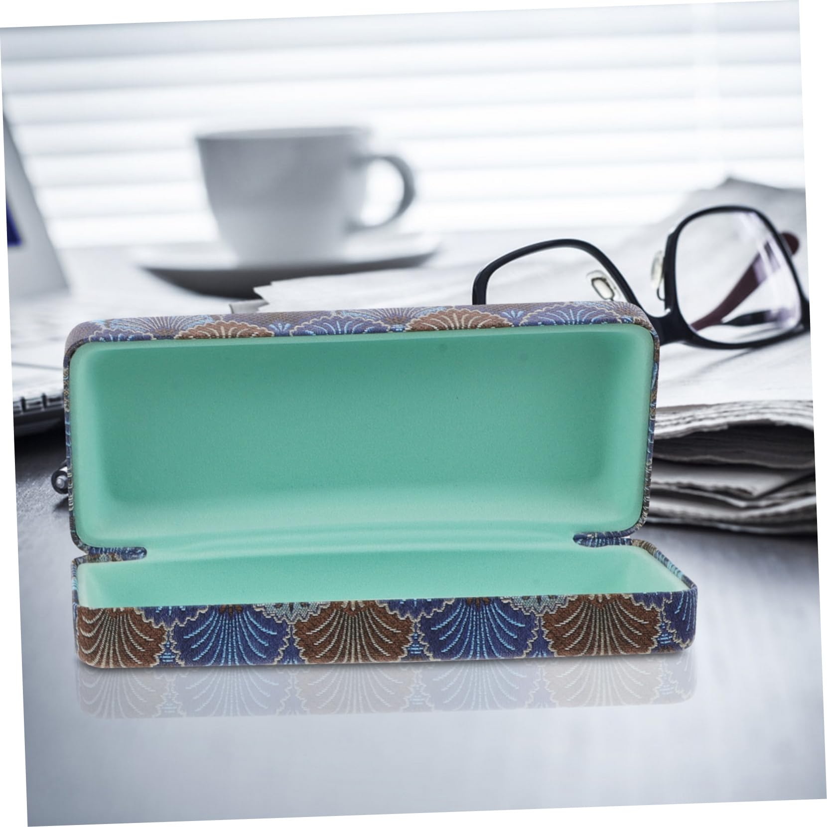 COLLBATH 4pezzi Custodia Rigida per Occhiali Scatola Portaoggetti Portatile per Occhiali da Sole Vista Organizer Compatta in Metallo Resistente