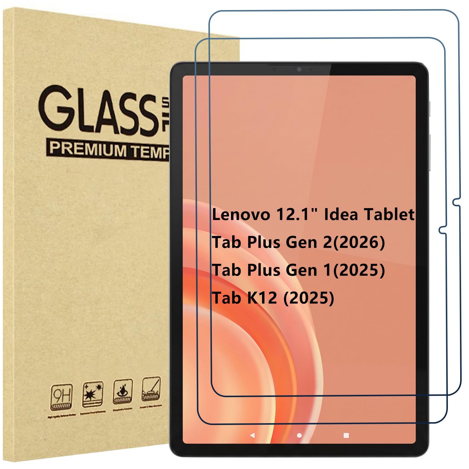 Amazon.co.jp: ProCase タブレット保護フィルム (2枚入り) レノボ Idea