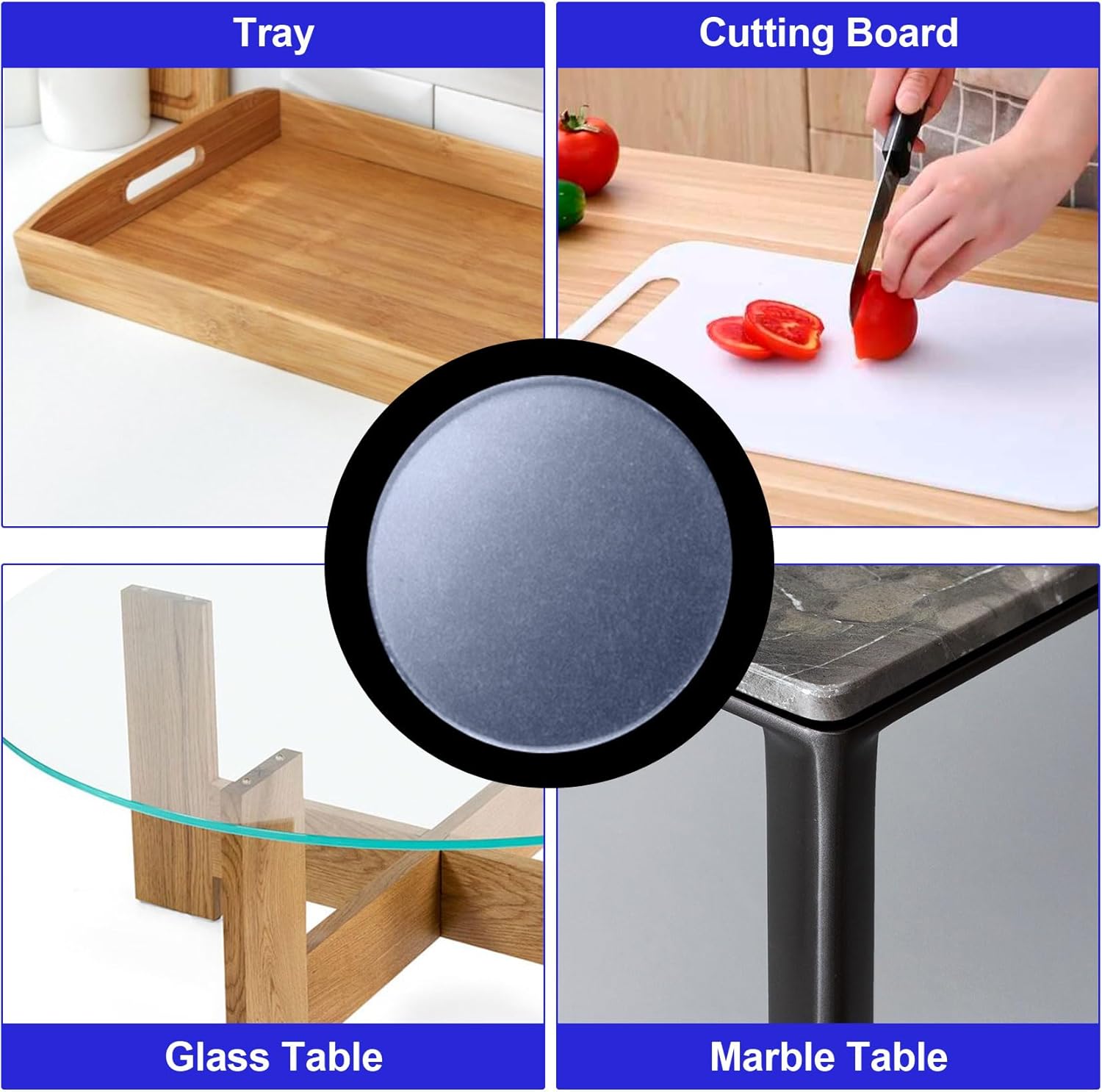 OIIKI 30 PCS Glass Table Top Bumpers Pads Anti Slip, 15 x 2 mm Thickness Round Glass Table Top Pads, Rubber Clear Glass Table Spacer for Table, Kitchen Cabinets, Laptop (Non-Adhesive)