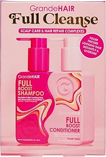 Grande Cosmetics GrandeHAIR Full Cleanse Travel Kit - Travel Size Shampoo & Conditioner - for Healthier, Fuller-Looking Hair