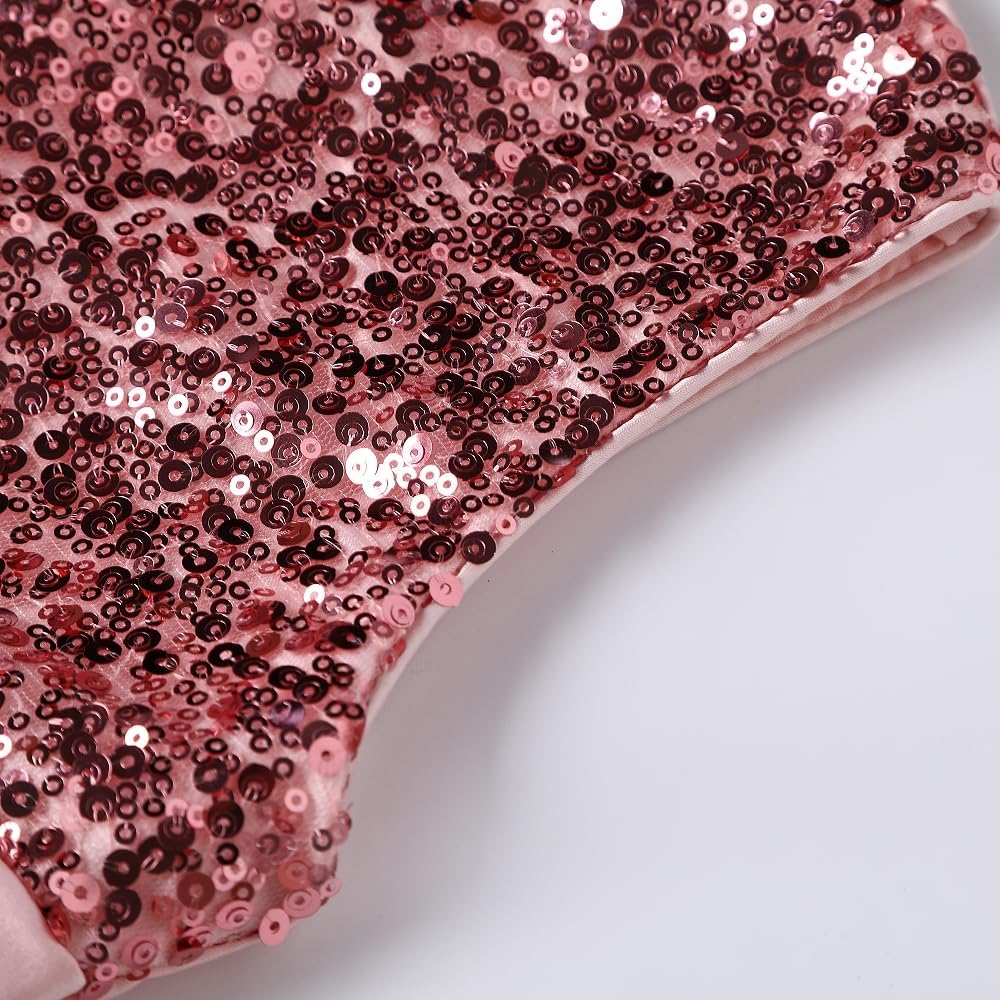 Flower Girls Wedding Party Dress Sequin Rainbow Mesh Tulle Princess Lace Ball Gown Prom - Image 5