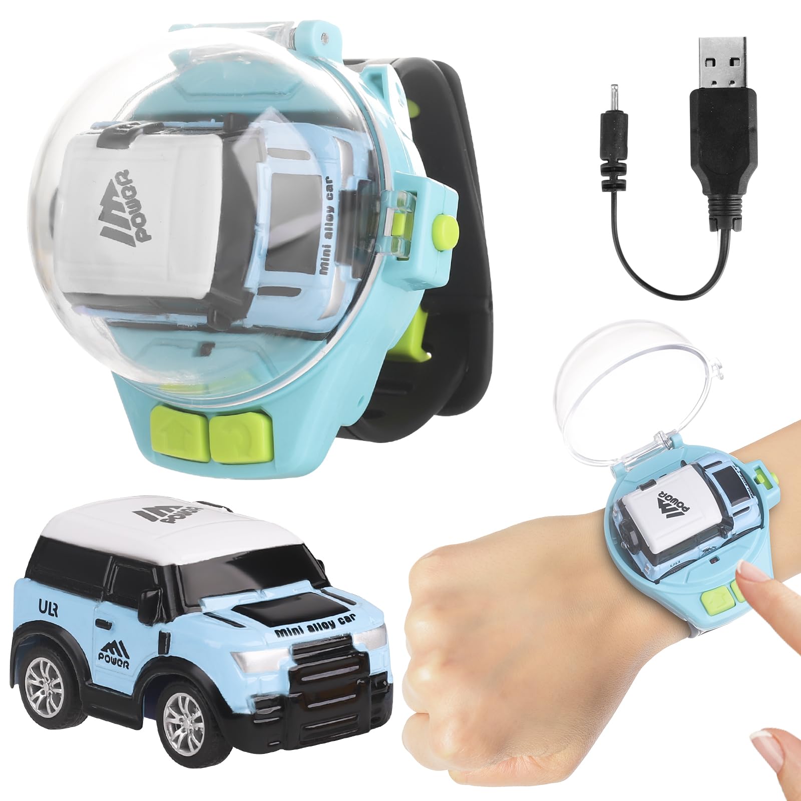 SitertCF Watch Remote Control Car Toy for Kids,New Mini 2.4 Ghz Racing Game Wrist Cars Easter Toy with LED Light,Watches Remote Control Car for Boys