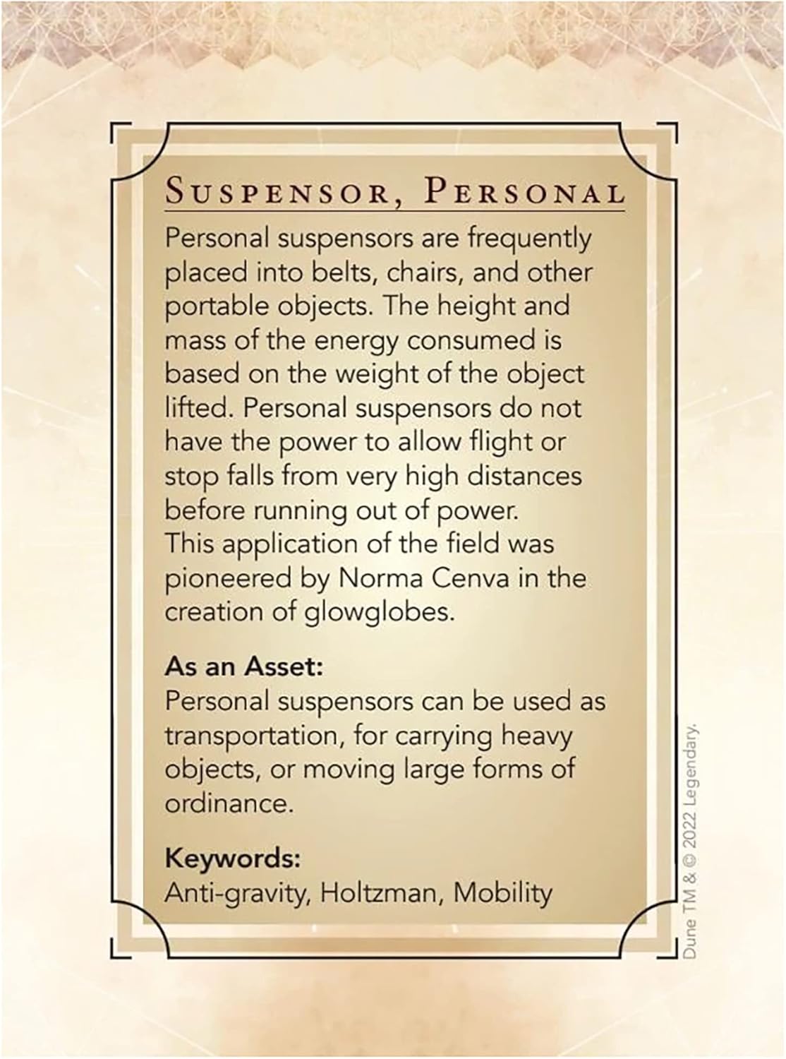 Modiphius Dune: Asset Cards - Agent Expansion Deck - Dune Adventures in The Imperium, 56 Cards RPG Expansion, Accessory Pack, Each Card Details an Individual Asset, Role-Playing Game