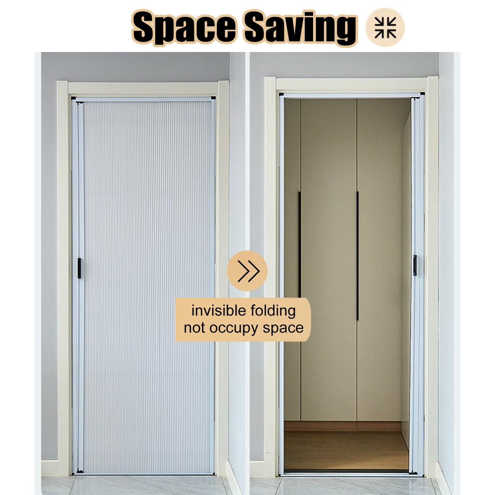 Puerta Corredera Plegable 70 80 90 100 110 120 130 CM Biombo Interior De Una Sola Puerta Panal De Abeja Con Marco De Aluminio Rojo, Puerta Acordeón Plegable A Medida, Sin Perforaciones(Gray,WxH 110cmx