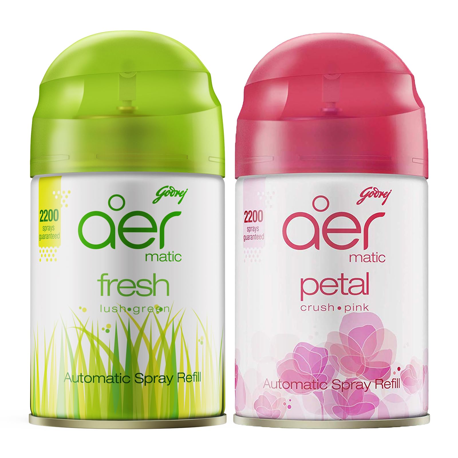 Godrej aer matic, Automatic Air Freshener Refill Pack - Fresh Lush Green (225 ml) & Petal Crush Pink (225 ml)-picture-30