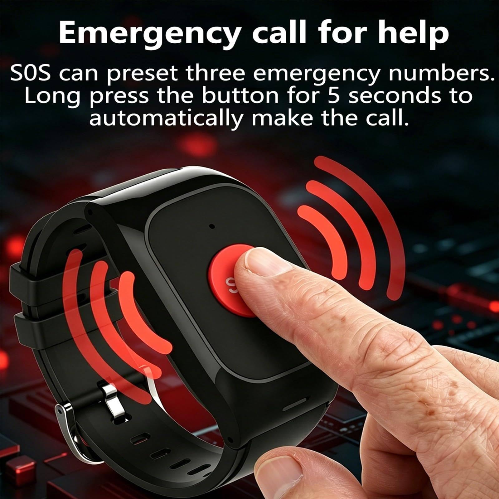 Montre Connectée avec Détection De Chute pour Seniors | Montre D'alerte De Chute Avec Suivi Gps Et Fonction Sos, Appels Bidirectionnels Et Suivi Par Les Aidants, Géorepérage