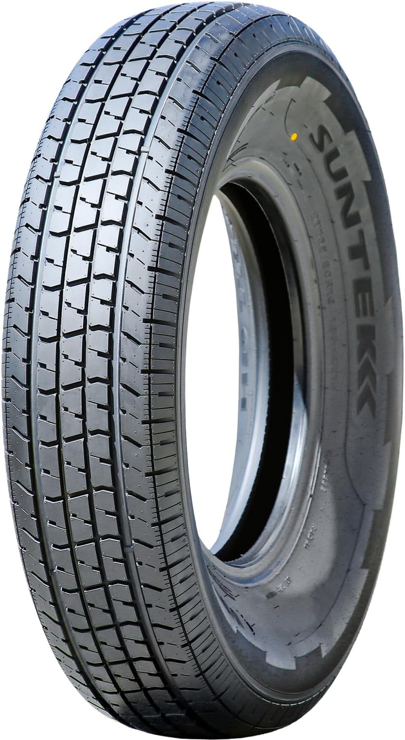 Suntek HD Trail 2 Semi-Steel Premium Trailer Radial Tire-ST235/80R16 235/80/16 235/80-16 126/122M Load Range F LRF 12-Ply BSW Black Side Wall