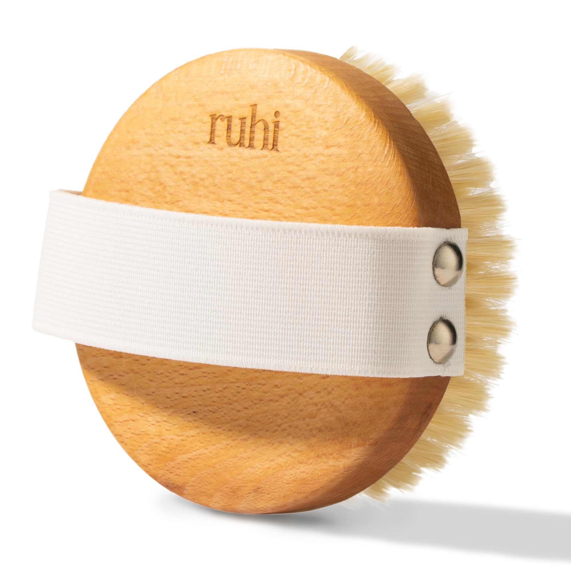 ruhi® Körperbürste Trockenbürste Massagebürste aus Naturborsten Buchenholz plastikfrei Lymphdrainage