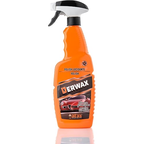 DERWAX Spray Car Wax Polish (25.4 fl oz) – Quick Detailer Spray Wax for Cars, Polymer Car Wax Spray for Paint & Plastic, No Streaks, Made in Italy