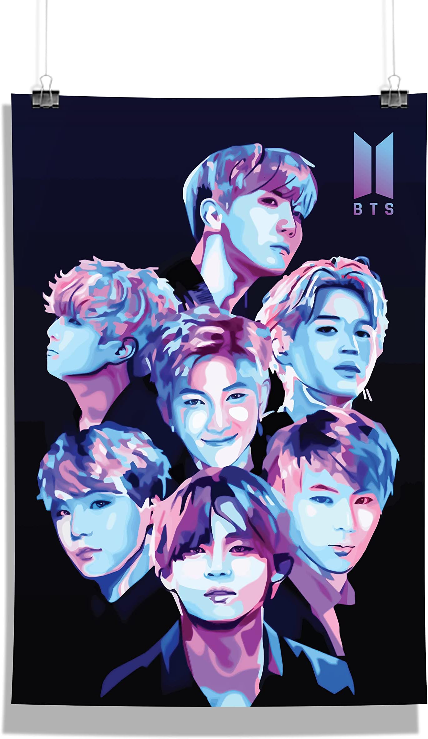 Epic Stuff - BTS Wall Poster A3 Size (12 x 18 inches) (Without Frame) - Best Gifts For BTS Fans/BTS Fandom/Great Accessory For Home & Decor… (Gradient)