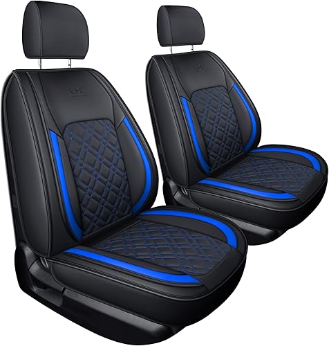Vista 30 de LUCKYMAN CLUB Juego completo de fundas de asiento F150 J03-Q3 con piel sintética impermeable, para Ford F150 2015-2025 y F250 F350 F450 2017-2025