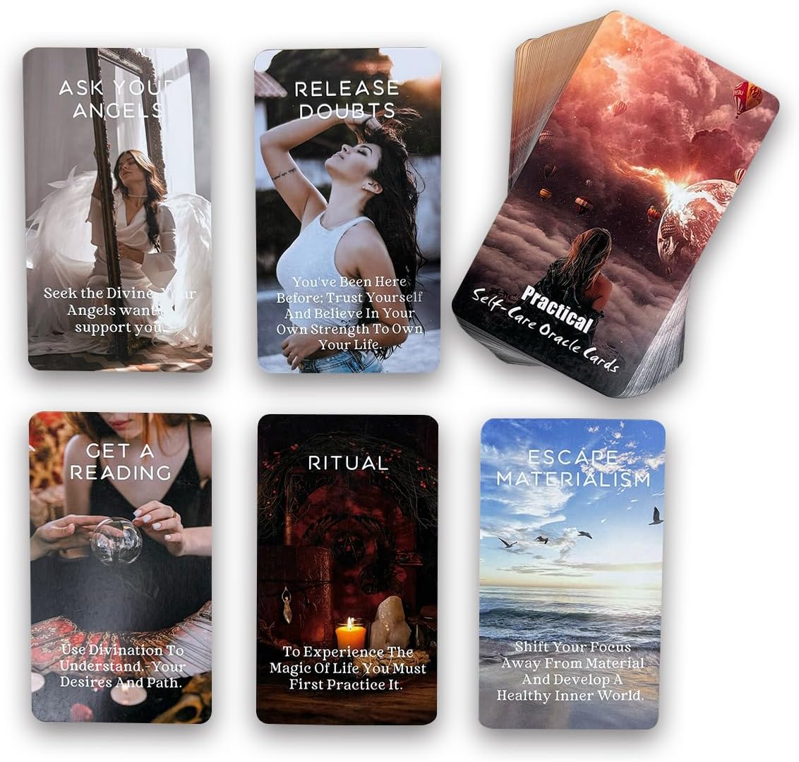 sishui Health Wellness Oracle Cards, Practical Self-Care Oracle Cards, Tarot Cards for Beginners, Help You Understand The Things You Need to Change About Yourself