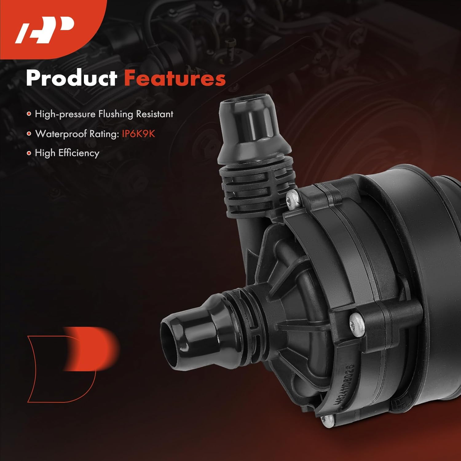 A-Premium Electric Engine Water Pump Compatible with BMW 340i/340i GT xDrive, 540i, X1, X3, 440i/440i Gran Coupe, 740i, 640i xDrive Gran Turismo, X4, X2 & Mini Cooper/Cooper Clubman