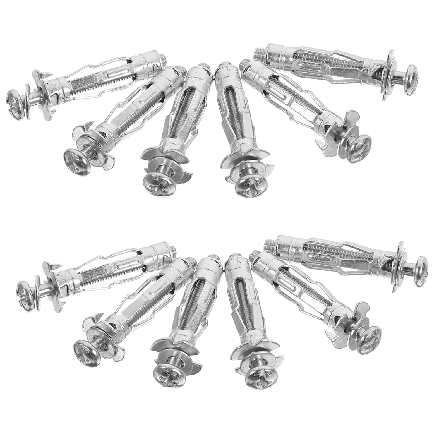 30Pcs Heavy Duty Plated Hollow Wall Anchors for Drywall Expansion Nuts with Jack Nut Tool Easy Installation for Plasterboard