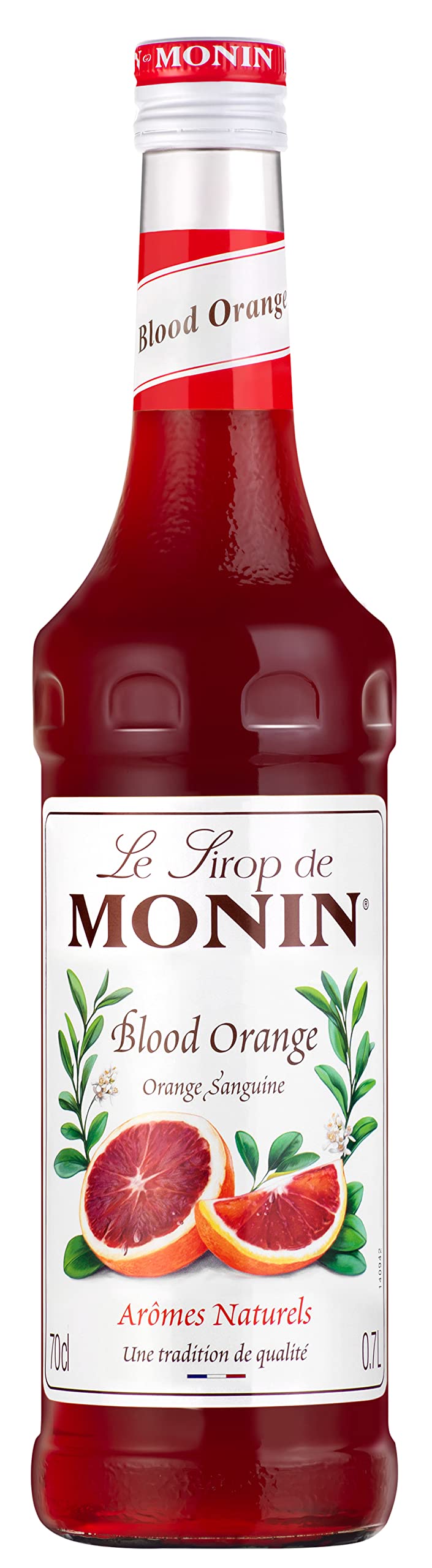 MoninPremium Blood Orange Syrup 700ml for Cocktails and Mocktails. Vegan-Friendly, Allergen-Free, 100% Natural Flavours and Colourings. Perfect for Non-Alcoholic Spritzes