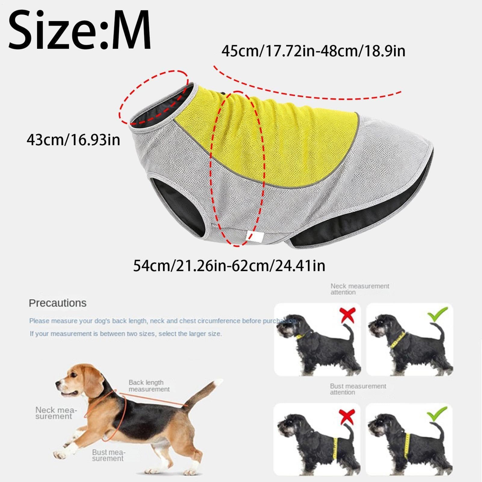 Gilet rafraîchissant pour chien avec poche à glace, respirant et