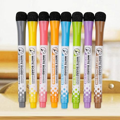 Miniatura 7 de Unizhouxi Pizarra magnética de escritura de pluma de escritura de dibujo borrable marcador suministros de oficina - púrpura