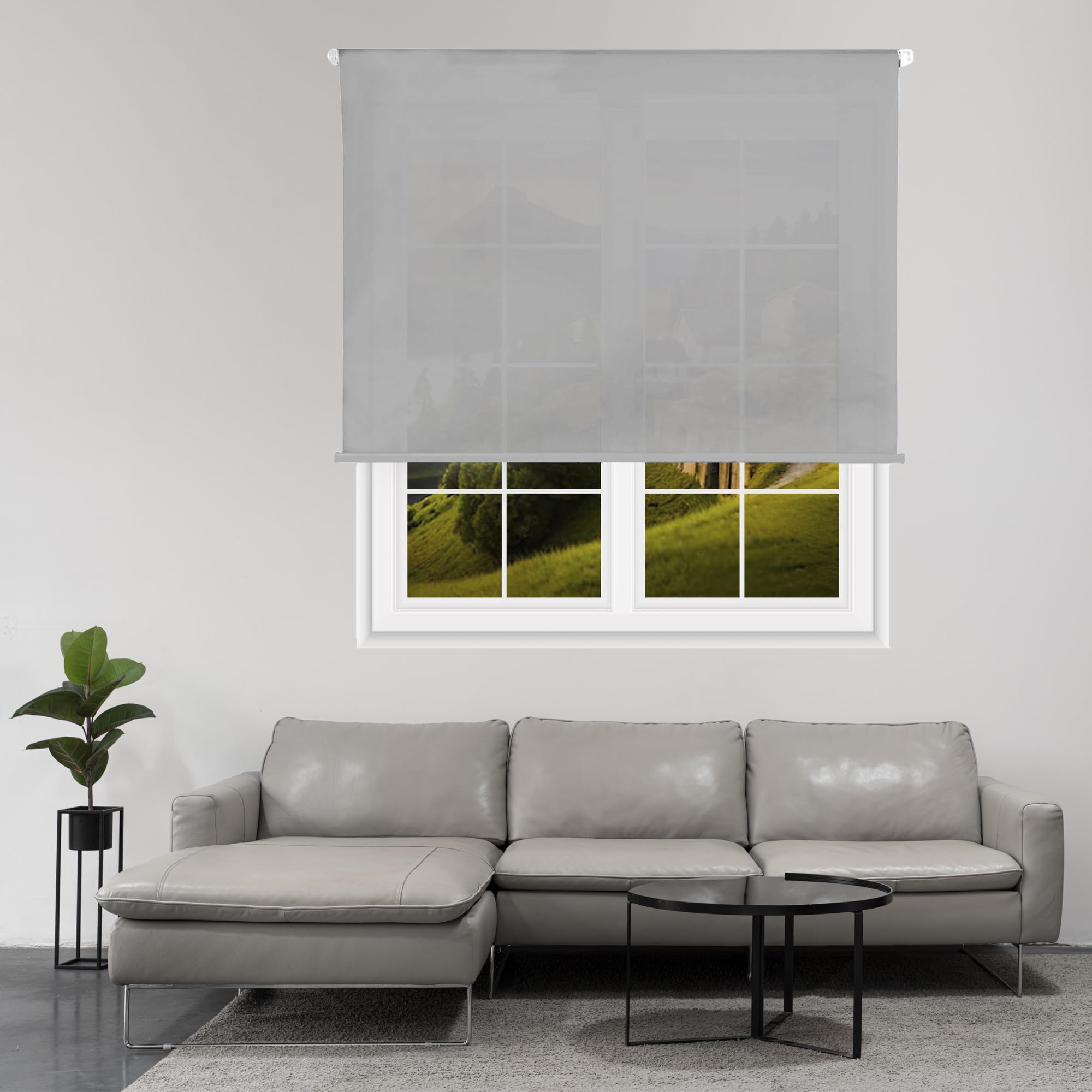 Tenda avvolgibile traslucida liscia - Grigio, 160 x 175 cm (larghezza x lunghezza)/dimensioni del tessuto 157 x 170 cm