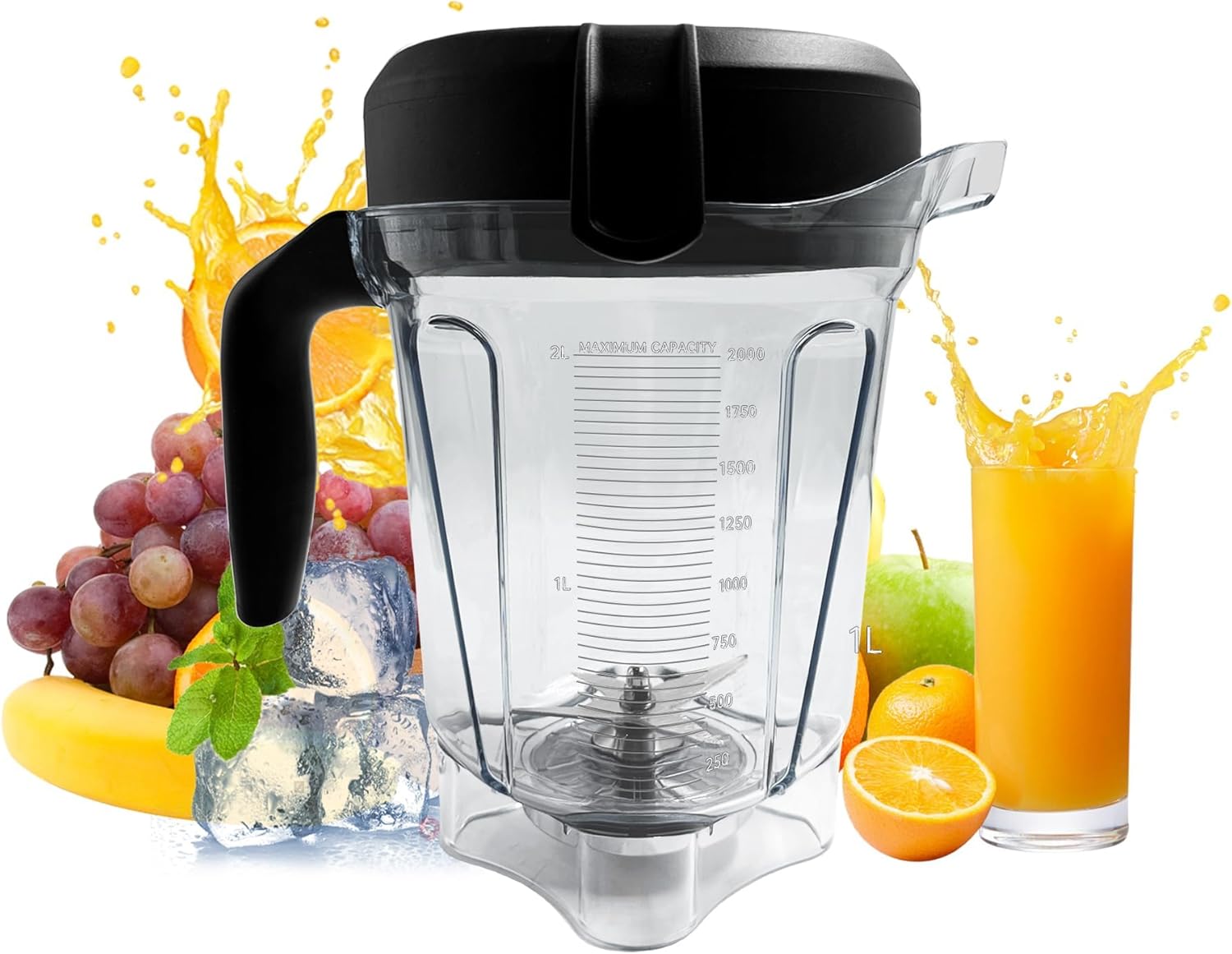 Blender Pitcher,Replace for Vitamix 750 780 5000 5200 6300 7500 Vm0101/Vm0102/Vm0103/Vm0109 E320 Classic/Explorian Series,64oz
