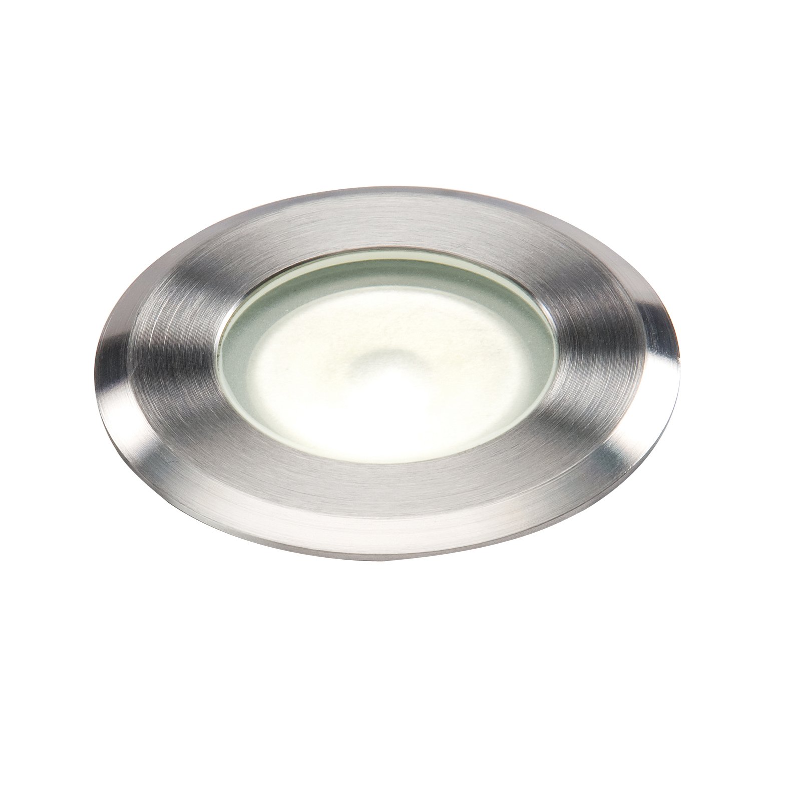 Knightsbridge IP65 High Output LED White Mini Ground Light with Cable, Metal, 1 W, Silver