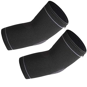 Protle Elbow Brace Compression Support Sleeve (Pair)Pain Relief & Inflammation from Tendonitis, Tennis, Golf Elbow, Arthritis. Provide Protection for Workout, Weightlifting, Tennis