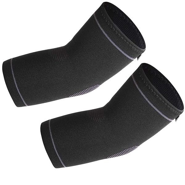 Protle Elbow Brace Compression Support Sleeve (Pair)Pain Relief & Inflammation from Tendonitis, Tennis, Golf Elbow, Arthritis. Provide Protection for Workout, Weightlifting, Tennis