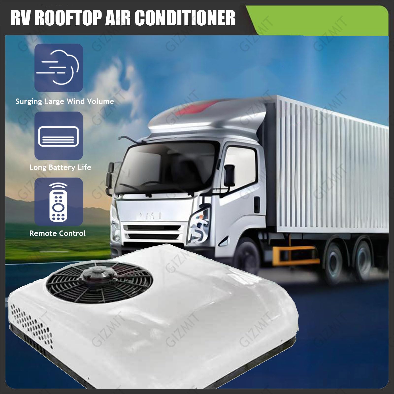 Climatiseur de Toit pour Camping-Car, 12 V/24 V, avec Technologie Double onduleur, pour caravanes, Camping-Cars et camions. Consommation d'énergie Ultra-Faible. Télécommande Incluse 24V