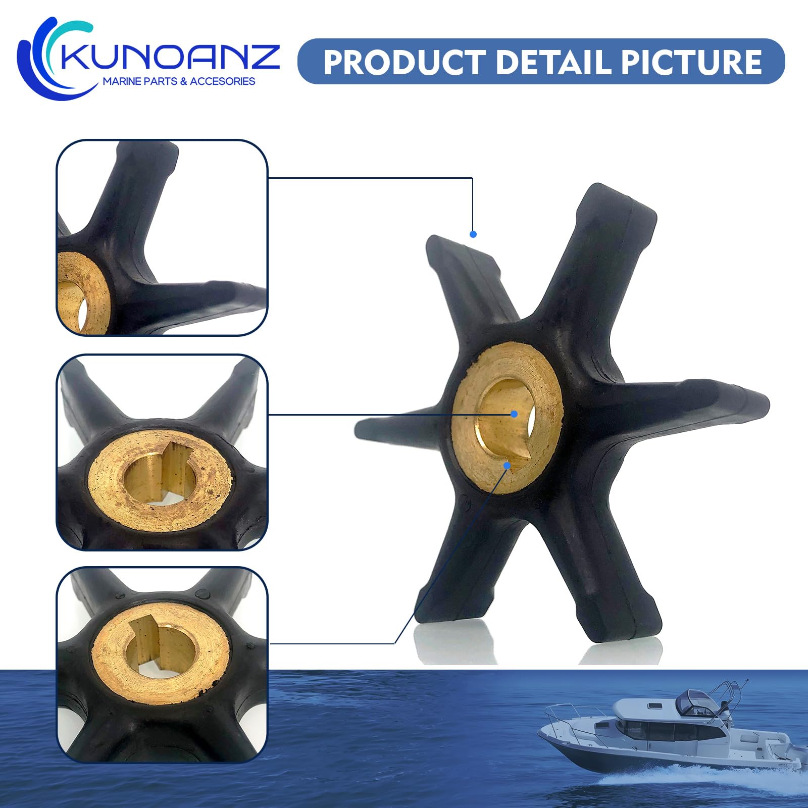 Johnson Evinrude Outboard Impeller Boat Motor Water Pump Impeller