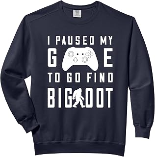 I Paused My Game to Go Find Bigfoot Comfort Colors Adult Sweatshirt