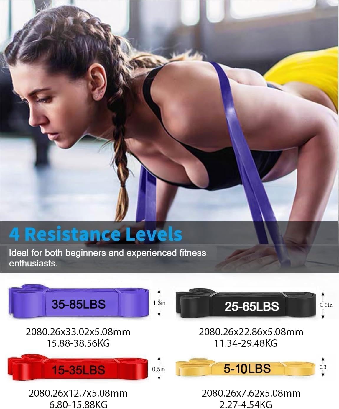 Vexloria Set Di Bande Di Resistenza Per Uomini E Donne | Bande Per Trazioni Per Fitness, Crossfit, Palestra E Yoga