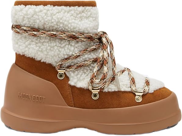 Luna Womens Shearling Brown Boots