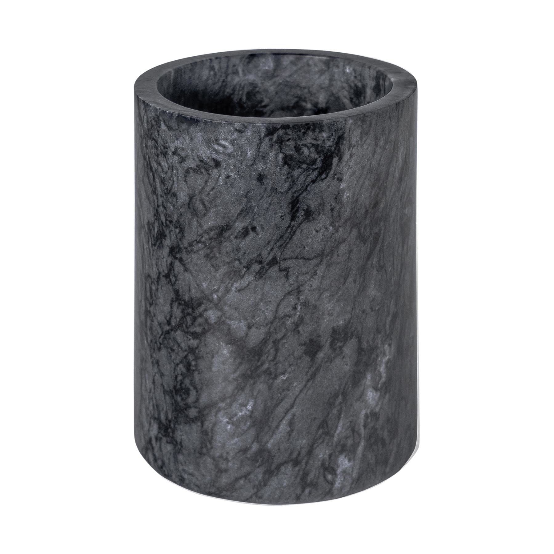 Argon Tableware Marble Wine Bottle Cooler - 13cm - Black - Insulated Wine Cooler Ice Cooler Sleeve Chiller for Champagne Bottles, Parties, Celebrations