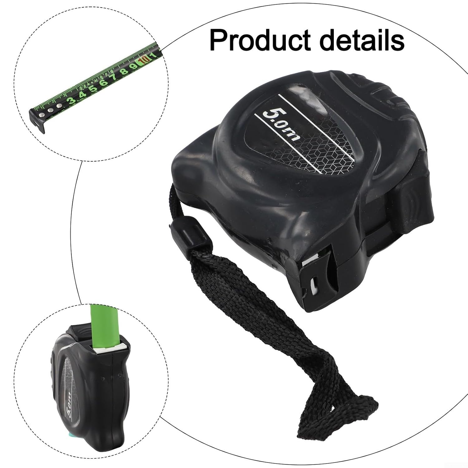 Luminous Stainless Steel Tape Measure with Fluorescent Coating for Low Light Visibility, Carbon Steel Ruler with Pocket Clip for Construction Layout and Home(7.5m*25mm)
