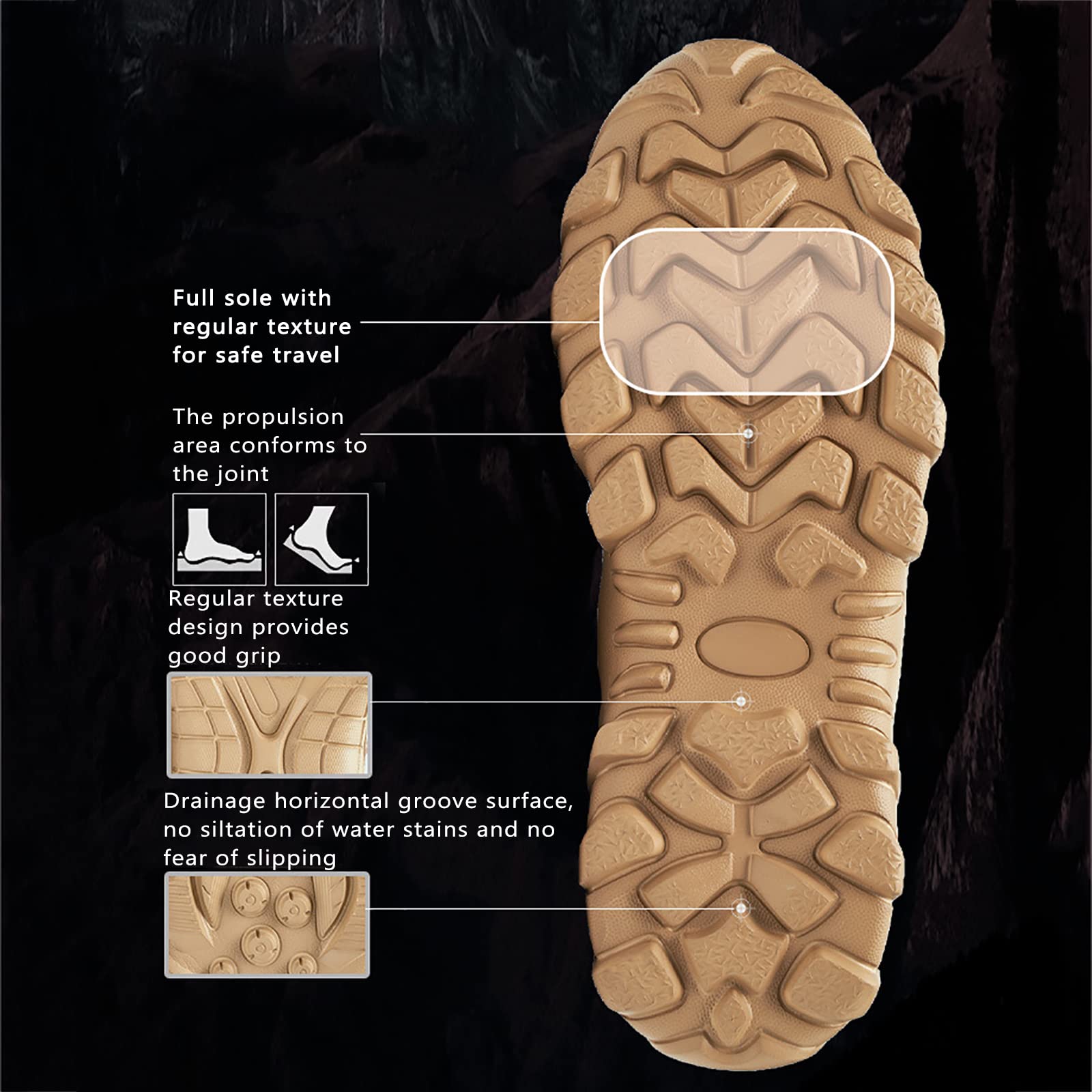 Taktyczne buty bojowe, Męskie taktyczne buty pustynne czarno-piaskowe 39-48 EU(Sand,41 EU)