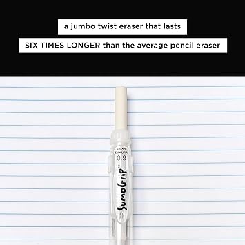 Sakura SumoGrip Ergonomic Mechanical Pencil, 0.9 mm, Clear, 3 Pack