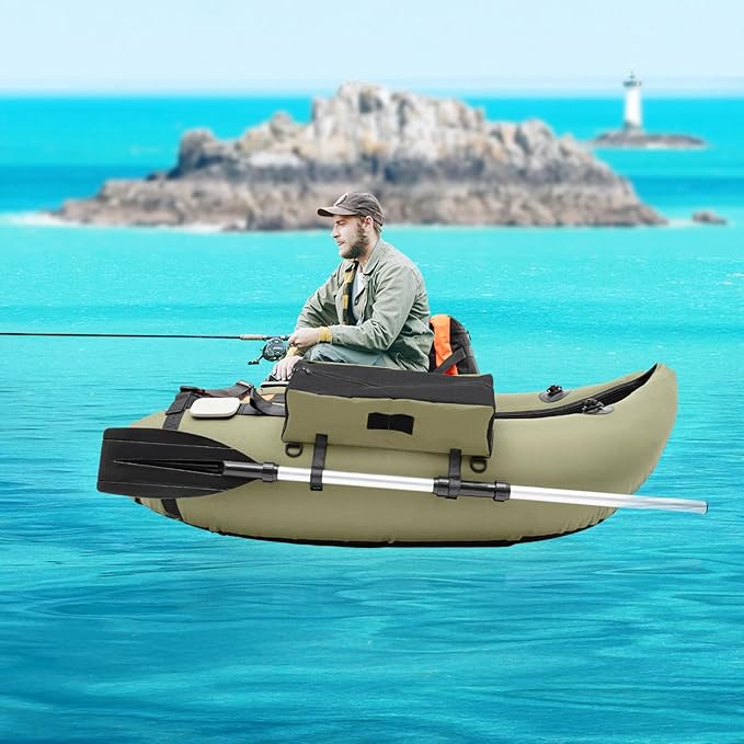 Bote Inflable de Pesca Portátil - Capacidad 130kg miniatura 2