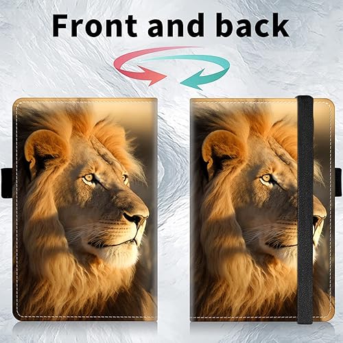 Miniatura 6 de Funda para chequera para hombres y mujeres, de piel sintética, tarjetero con bloqueo RFID, registro estándar duplicado, grabado en relieve en ambos