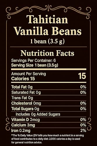 Miniatura 2 de Strongus Granos grandes de vainilla de Tahití  Grano de vainilla de grado A sellado al vacío  Sabor y aroma ricos, cremosos  Ingredientes para