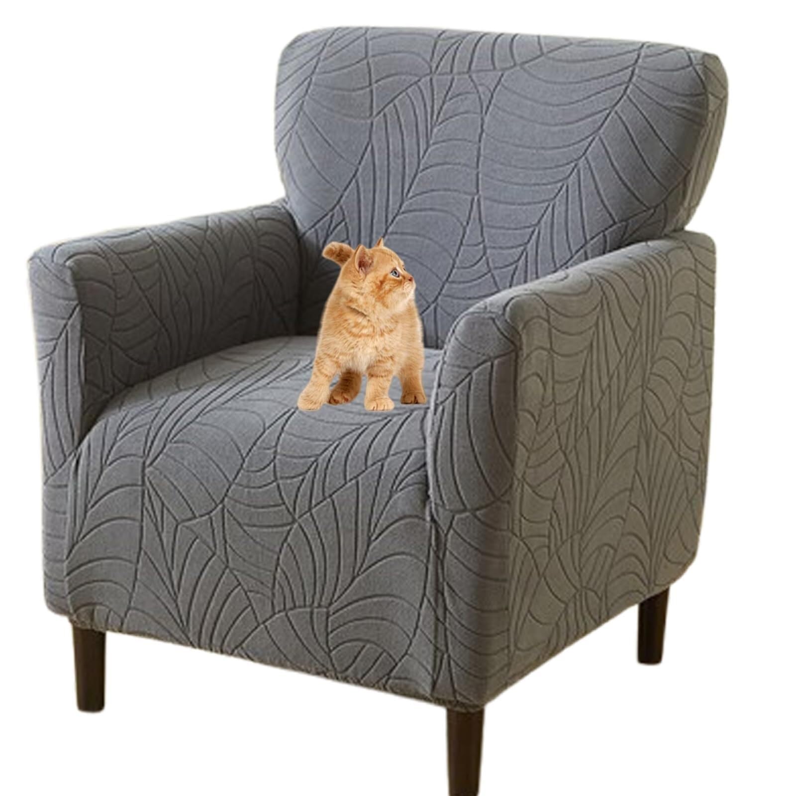 PBTMCD Banquet Chair Covers With Arms, One Piece Armchair Slipcovers, Stretch Jacquard Sofa Cover Furniture Protection(#4)