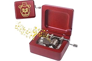 FNAF Music Box (Wooden Hand Crank Music Box with Classic Antique Carved Design)