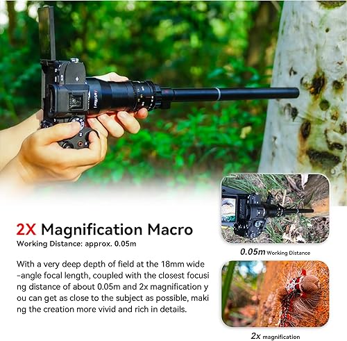 Miniatura 4 de AstrHori Lente de sonda macro F8 2X de 0.709 in compatible con cámaras Fuji X-Mount de marco completo, luz de anillo incorporada especial