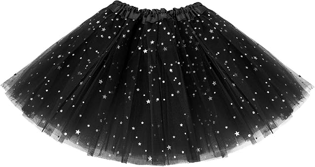 KEREDA Girls Tutu Skirts Sparkle Sequin Princess Dresses 3 Layers Ballet Dance Toddler Baby Tulle Star Costume for Girls 2-8T